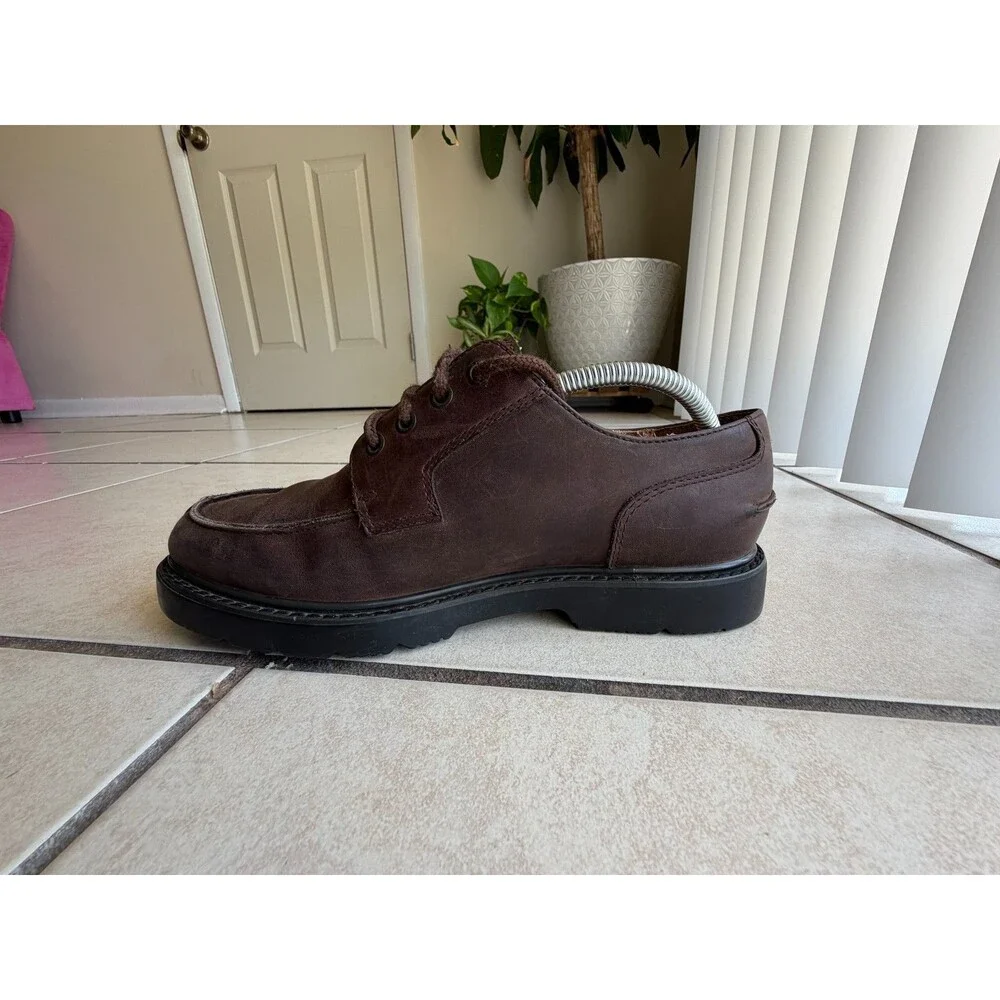 ClaTimberland Men’s Brown Leather Waterproof Oxfords Shoes Split Toe Sole Repair
